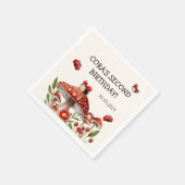 かわいい私たちの小さなラディバグガール誕生日 スタンダードカクテルナプキン (角)