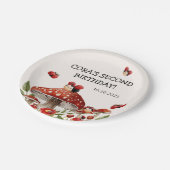 かわいい私たちの小さなラディバグガール誕生日 ペーパープレート (アングル)