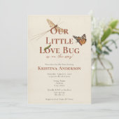 かわいい私たちの小さなラブバグベイビー招待状 招待状 (スタンド正面)