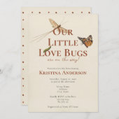 かわいい私たちの小さなラブバグベイビー招待状 招待状 (正面/裏面)