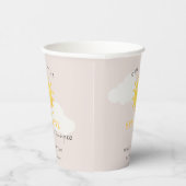 かわいい私たちの小さな太陽の赤面任意の年齢誕生日 紙コップ (右)