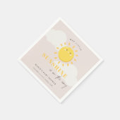 かわいい私たちの小さな太陽の赤面女の子ベビーシャワー スタンダードカクテルナプキン (角)