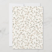 かわいい私たちの小さな女性は1人のフローラ素朴 招待状 (裏面)