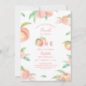 かわいい私たちの小さな甘い桃は一つの誕生日写真 招待状 (正面)