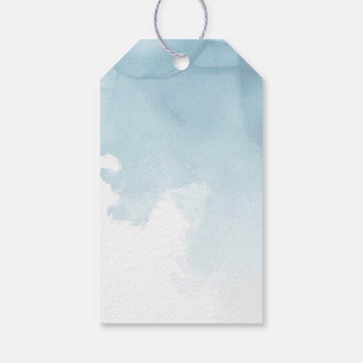 かわいい私たちはクラウド上にいる9 Hello Baby Shower ギフトタグ (裏面)