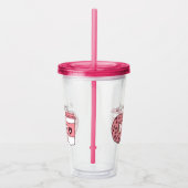かわいい私たちは一緒にドーナツ&コーヒーバレンタイン アクリルタンブラー (右)