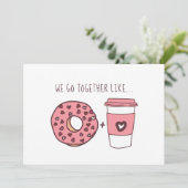 かわいい私たちは一緒にドーナツ&コーヒーバレンタイン 招待状 (スタンド正面)