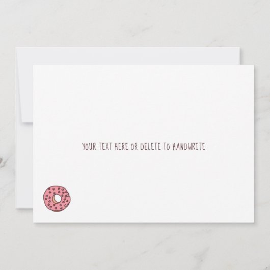 かわいい私たちは一緒にドーナツ&コーヒーバレンタイン 招待状 (裏面)