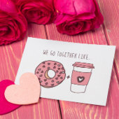 かわいい私たちは一緒にドーナツ&コーヒーバレンタイン 招待状