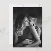 かわいい私たちは写真婚約した婚約の発表 招待状 (裏面)