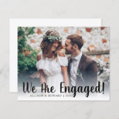 かわいい私たちは写真婚約した婚約発表 (正面/裏面)