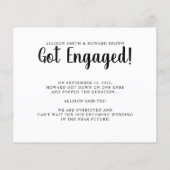 かわいい私たちは写真婚約した婚約発表 (裏面)