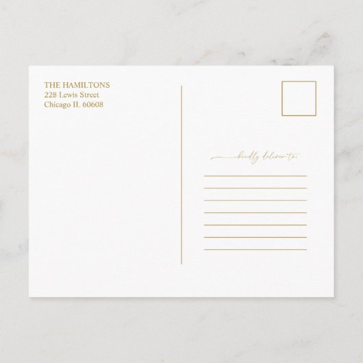 かわいい私たちは婚約した婚約発表の写真P ポストカード (裏面)