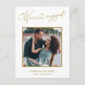 かわいい私たちは婚約した婚約発表の写真P ポストカード (正面)