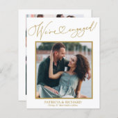 かわいい私たちは婚約した婚約発表写真 (正面/裏面)