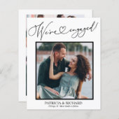 かわいい私たちは婚約した婚約発表写真 (正面/裏面)