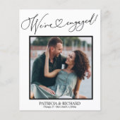 かわいい私たちは婚約した婚約発表写真 (正面)