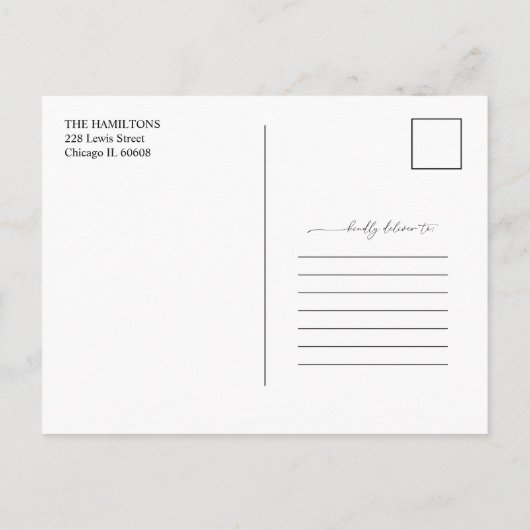 かわいい私たちは婚約した婚約発表写真 ポストカード (裏面)