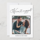 かわいい私たちは婚約した婚約発表写真 案内状 (正面)