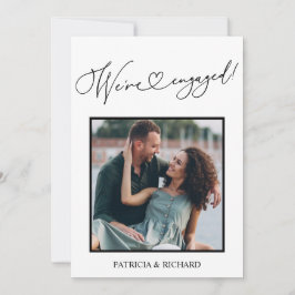 かわいい私たちは婚約した婚約発表写真 案内状