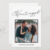 かわいい私たちは婚約した婚約発表写真 案内状 (正面/裏面)