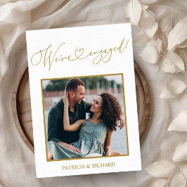 かわいい私たちは婚約した婚約発表写真 案内状