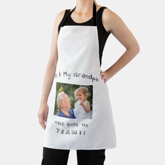 かわいい私とおじいちゃんの写真エプロン エプロン (インサイチュ)
