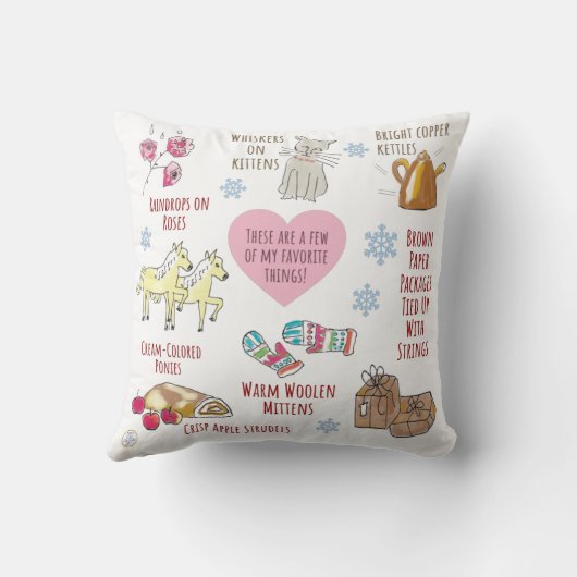 かわいい私のお気に入りのものお洒落 クッション (裏面)