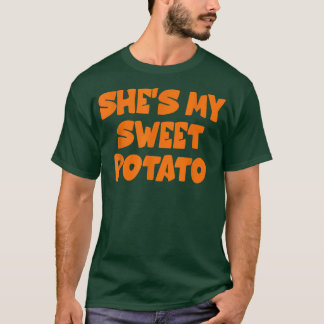 かわいい私のサツマイモIヤムセットカップル感謝してい Tシャツ