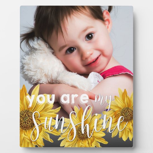 かわいい私のサンシャインイエローサンフラワーフォト フォトプラーク (正面)