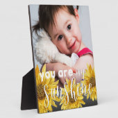 かわいい私のサンシャインイエローサンフラワーフォト フォトプラーク (側面)