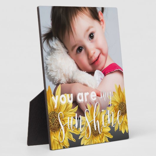 かわいい私のサンシャインイエローサンフラワーフォト フォトプラーク (側面)