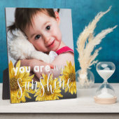 かわいい私のサンシャインイエローサンフラワーフォト フォトプラーク (側面)