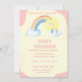 かわいい私のサンシャインガールズベビーシャワー 招待状 (正面)