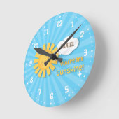 かわいい私のサンシャインキッズルームの装飾の時計 ラウンド壁時計 (傾斜)