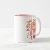 かわいい私のハートポップ・アートのバレンタインのマグカップ ツートーンマグカップ (正面右)