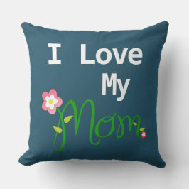 かわいい私の母を愛する青い花 アウトドアクッション