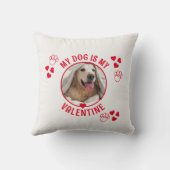かわいい私の犬は私のバレンタインの写真 クッション (裏面)