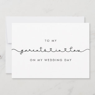 かわいい私の結婚式のデイカードで義理の両親に 招待状