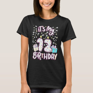 かわいい私の12歳の誕生日ケーキドーナツ12歳 Tシャツ