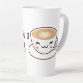 かわいい私はあなたを愛しているラテ カフェラテマグ (右アングル)