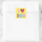 かわいい私はあなたを愛している スクエアシール (バッグ)