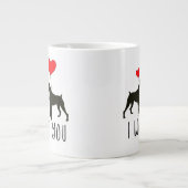 かわいい私はあなたを愛している | Boxer Dog ジャンボコーヒーマグカップ (正面)
