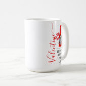 かわいい私はあなたを愛する格言は何バレンタインデー コーヒーマグカップ (正面右)