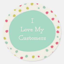 かわいい私はお客様が大好き ラウンドシール