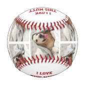 かわいい私はこのマットが大好き | 写パーソナライズされた真 野球ボール (裏面)
