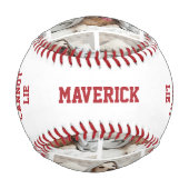 かわいい私はこのマットが大好き | 写パーソナライズされた真 野球ボール (正面)