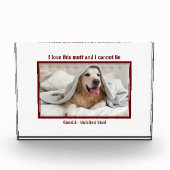 かわいい私はこのマットが大好き |犬パーソナライズされた好き フォトブロック (正面)