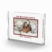 かわいい私はこのマットが大好き |犬パーソナライズされた好き フォトブロック (右)