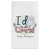 かわいい私はクルーのカスタマイズ可能な結婚式パーティーをする スモールペーパーバッグ (裏面)